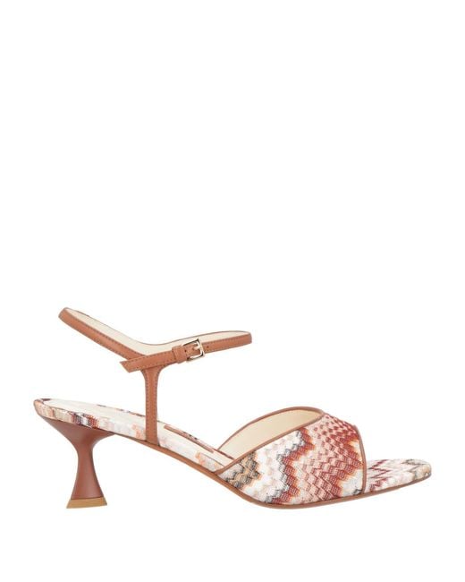 Missoni Pink Sandals Textile Fibers, Leather