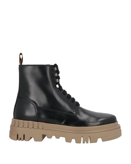 Santoni Black Ankle Boots for men