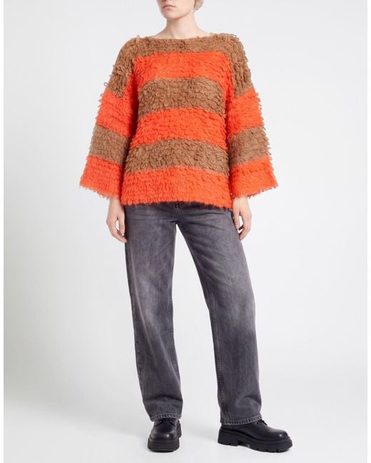Jucca Orange Sweater Acrylic, Polyamide, Mohair Wool