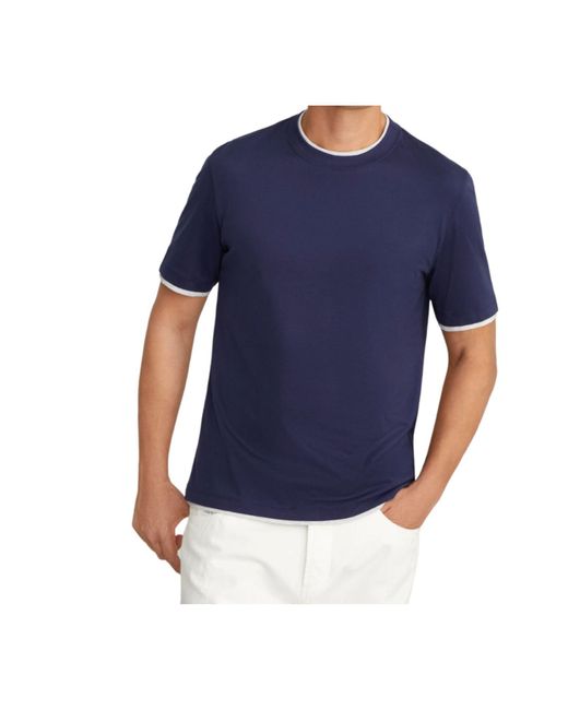 Brunello Cucinelli T-shirts in Blue für Herren