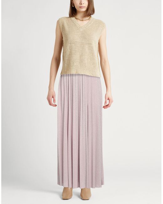 Liu Jo Pink Light Maxi Skirt Viscose, Polyamide, Polyester, Elastane
