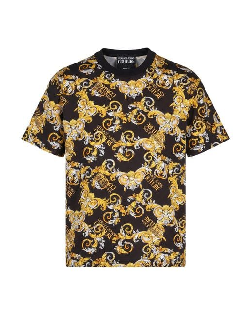 Versace Jeans Couture Black T-Shirt Cotton for men
