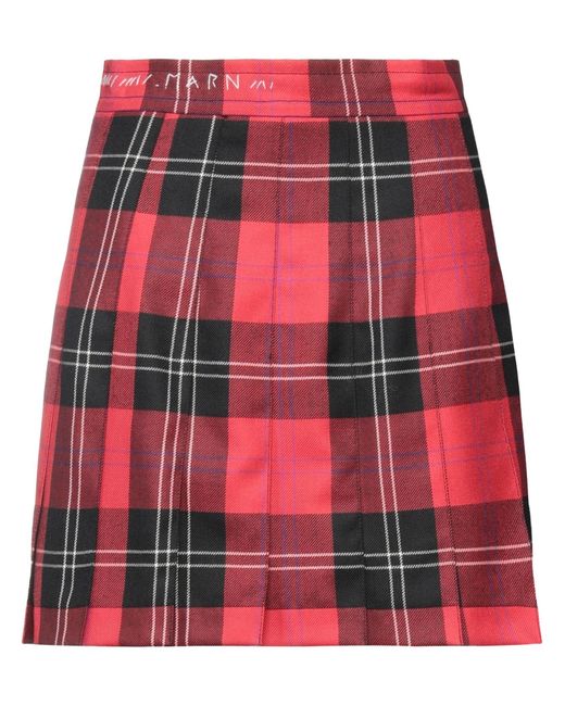 Marni Red Mini Skirt