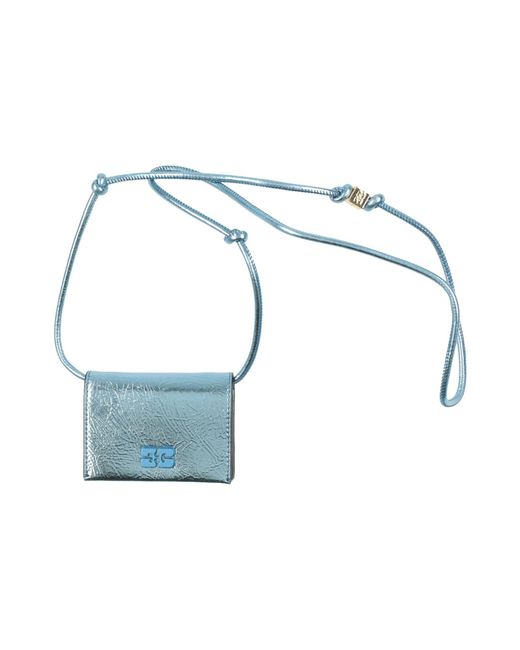 Ganni Blue Crossbody Wallets