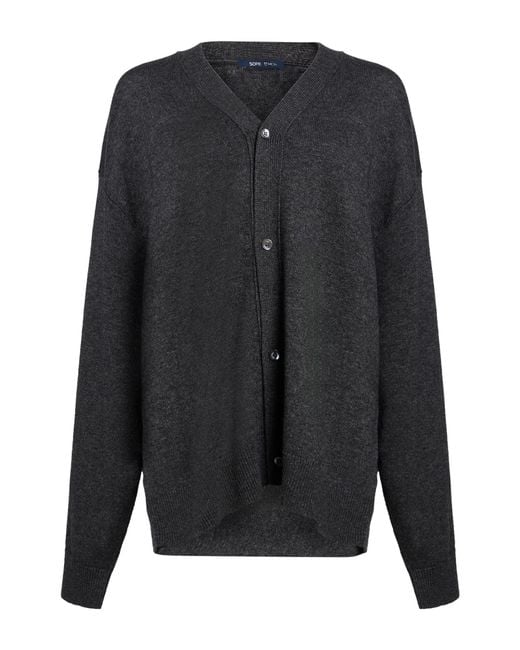 Sofie D'Hoore Gray Cardigan Wool, Cashmere
