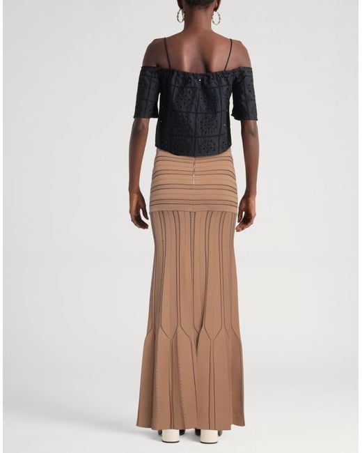 Elisabetta Franchi Brown Maxi-Rock