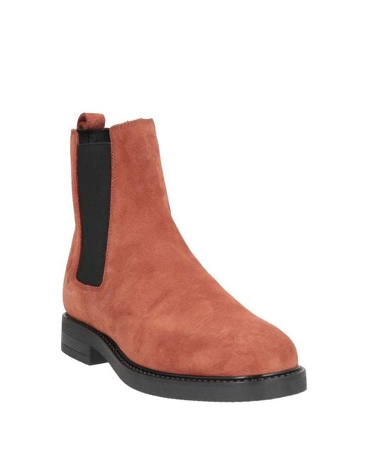 Pollini Brown Ankle Boots Leather