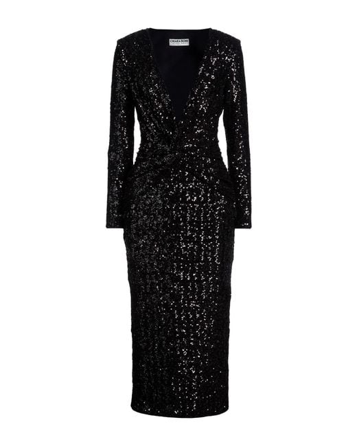 La Petite Robe Di Chiara Boni Black Midi Dress Polyamide, Elastane