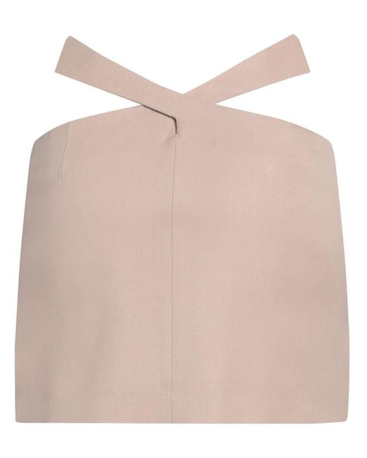 The Attico Natural Belt Mini Skirt