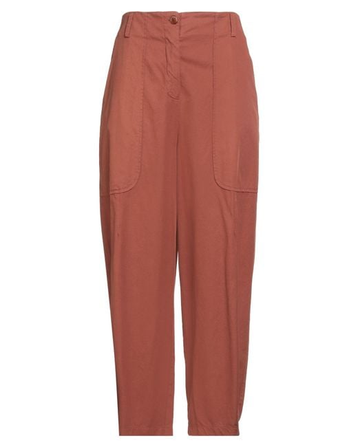 ALESSIA SANTI Red Pants Linen, Cotton, Elastane