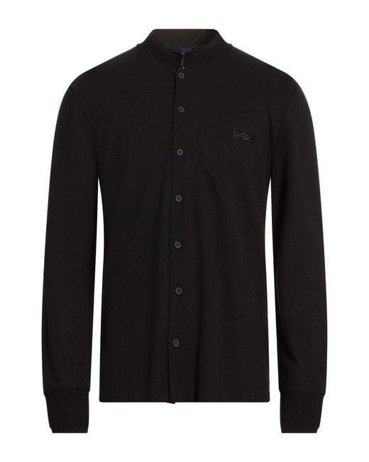 Kiton Black Knt Shirt Cotton, Silk for men