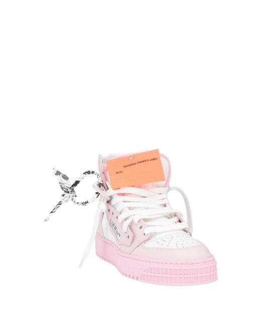 Off-White c/o Virgil Abloh Pink Sneakers Leather, Textile Fibers