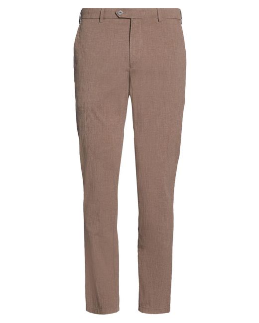 Mmx Brown Camel Pants Cotton, Elastane for men