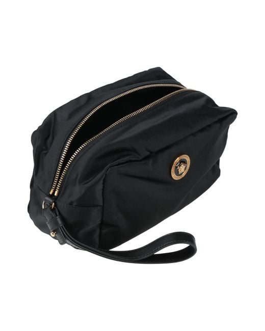Versace Black Beauty Case Polyamide, Calfskin