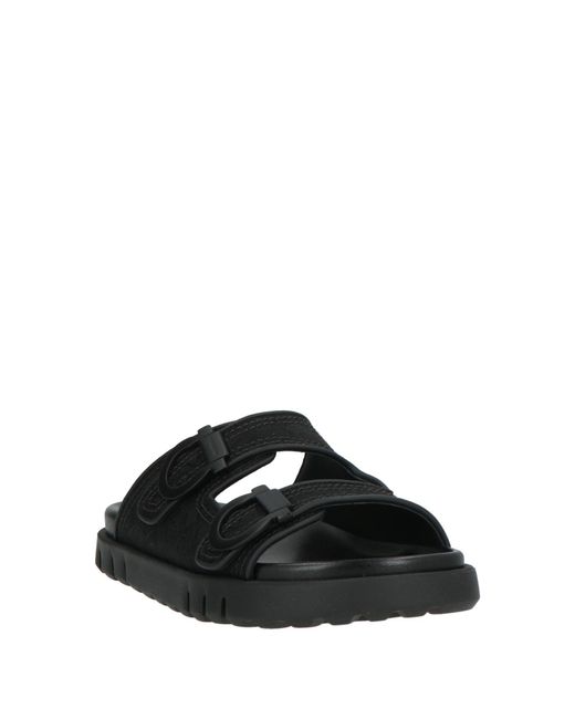 Ferragamo Black Sandals Textile Fibers