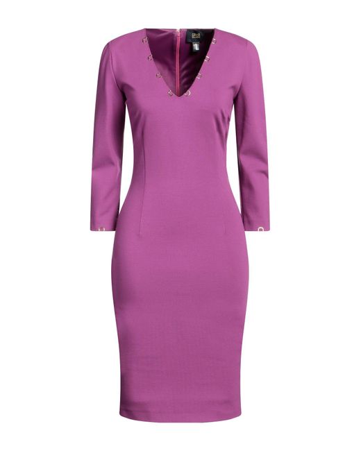 Class Roberto Cavalli Purple Midi Dress