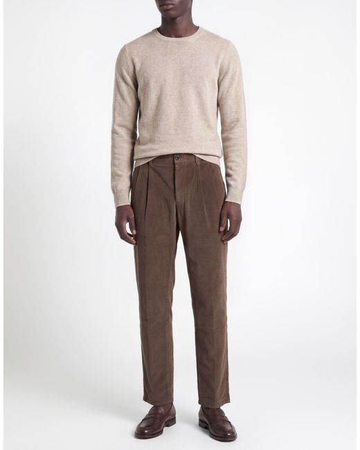 Incotex Brown Khaki Pants Cotton, Elastane for men