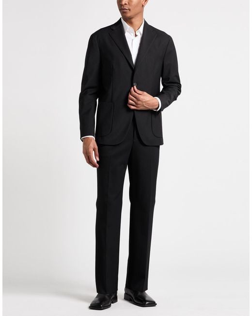 Boglioli Black Blazer Wool, Polyester, Elastane for men