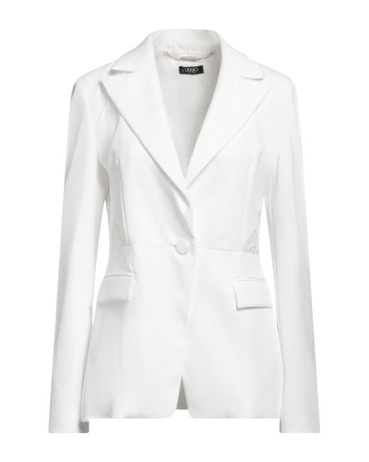 Liu Jo White Blazer Polyester