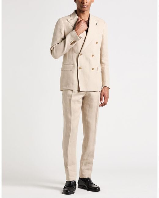Lardini White Suit Linen for men