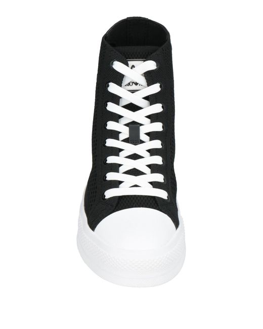 EA7 Black Sneakers Polyester, Polyurethane, Elastane, Polyamide for men