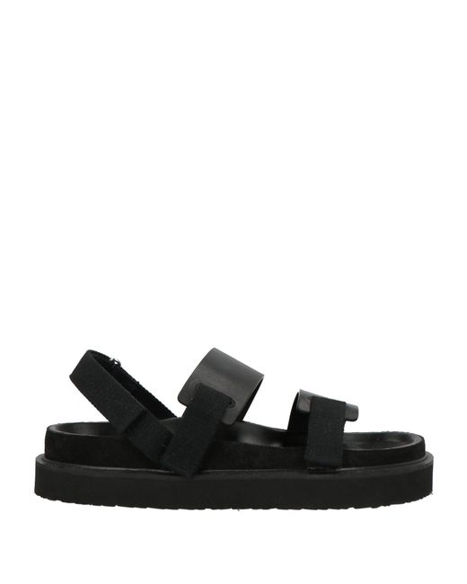 Isabel Marant Black Sandals Calfskin, Textile Fibers for men