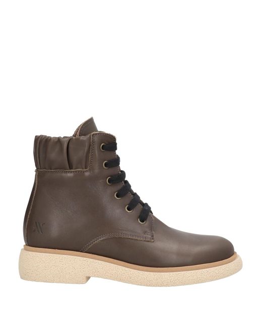 The Flexx Brown Dark Ankle Boots Leather
