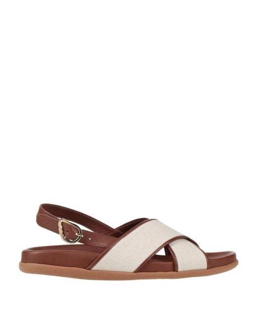 Ancient Greek Sandals Brown Sandals Leather, Textile Fibers