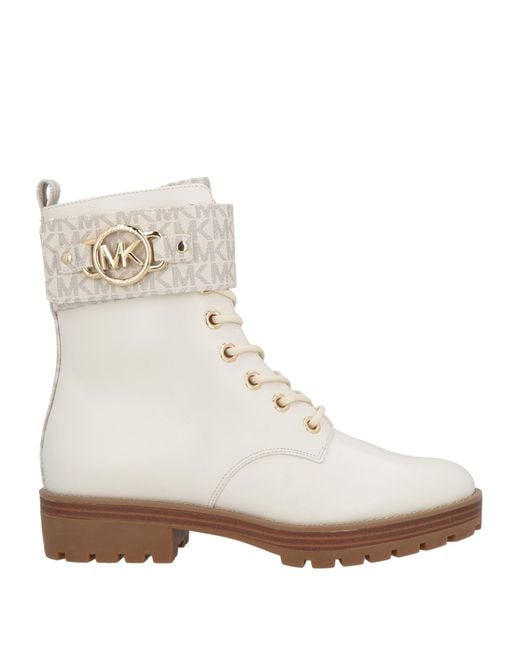 MICHAEL Michael Kors Natural Ankle Boots Leather, Textile Fibers