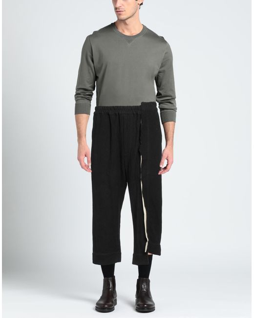 By Walid Black Cropped Pants for men