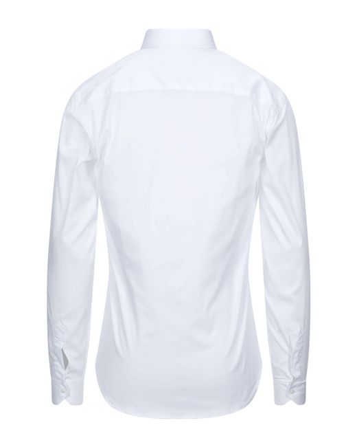 Costumein White Shirt Cotton, Polyamide, Elastane for men