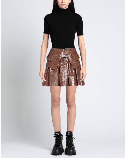 Trussardi Brown Mini Skirt