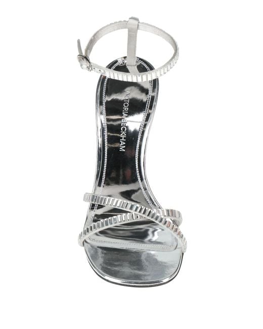 Victoria Beckham White Sandals Textile Fibers