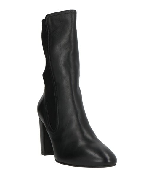 Stuart Weitzman Black Ankle Boots Leather