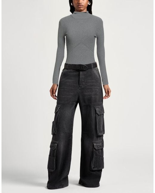 ANDREADAMO Gray Sweater Viscose, Polyester, Polyamide, Elastane