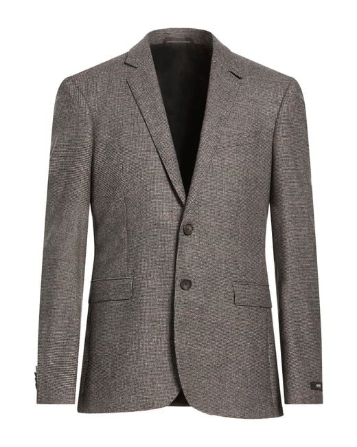 Boss Gray Blazer Virgin Wool, Polyamide for men