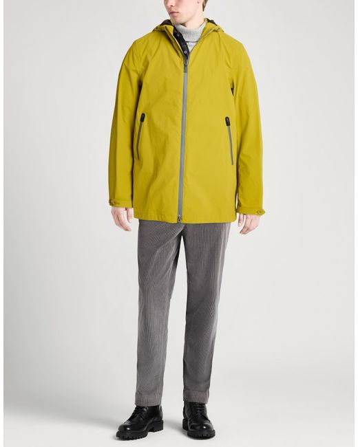 Herno Yellow Mustard Jacket Cotton, Polyurethane for men