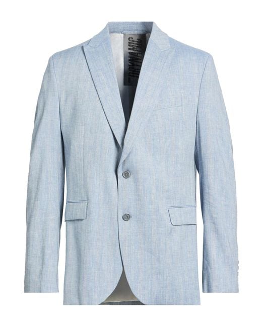 Drykorn Blue Drynamic Light Blazer Linen, Wool, Polyester, Viscose, Elastane for men