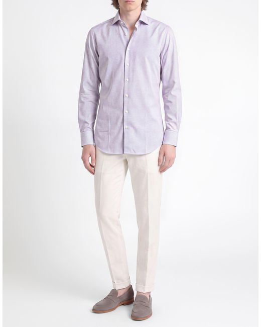 Stenstroms Purple Lilac Shirt Cotton for men