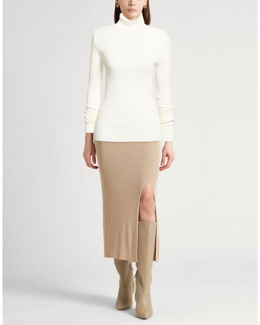 Wardrobe NYC White Turtleneck Viscose, Polyester