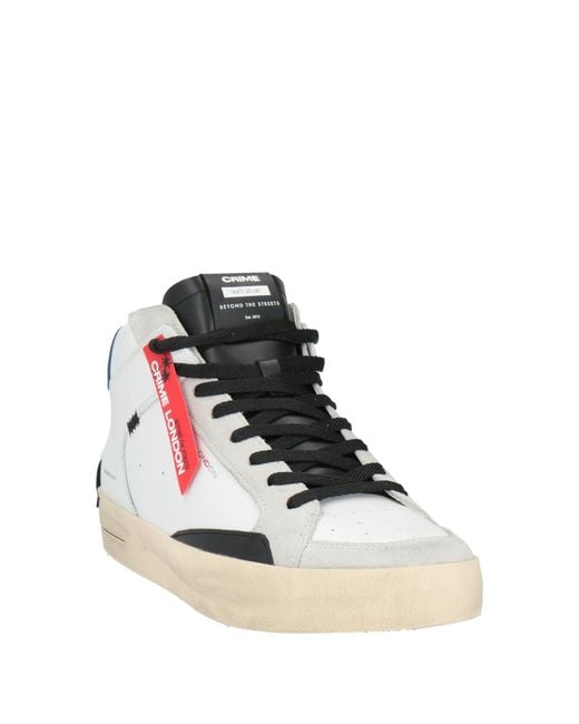 Crime London White Sneakers Leather for men