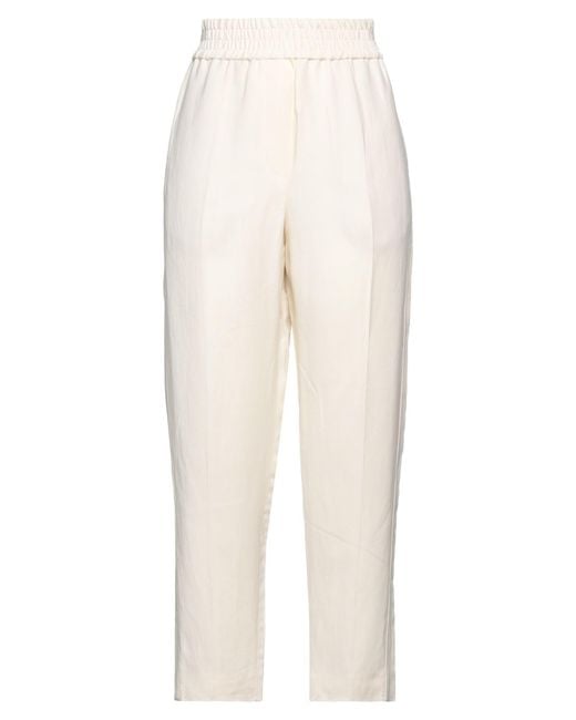 Brunello Cucinelli White Trouser