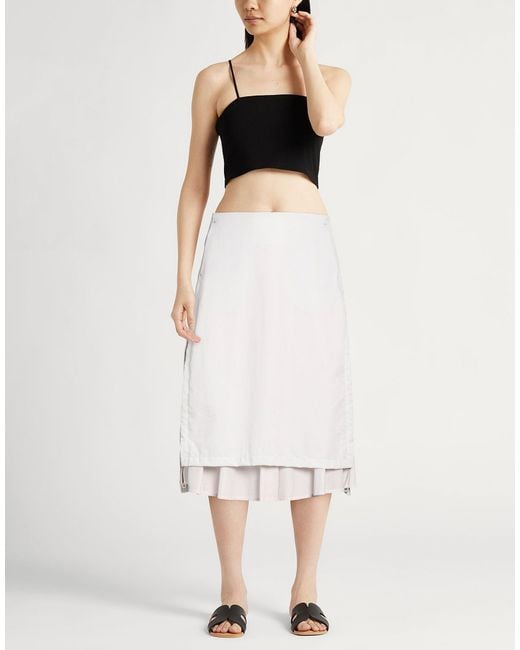 Herno White Midi Skirt