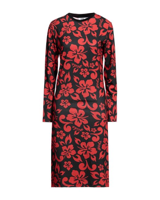 Gcds Red Midi Dress