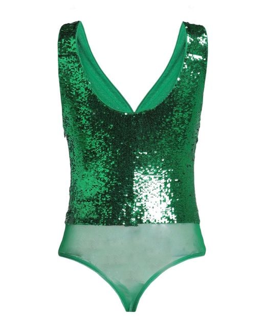 Elisabetta Franchi Green Bodysuit