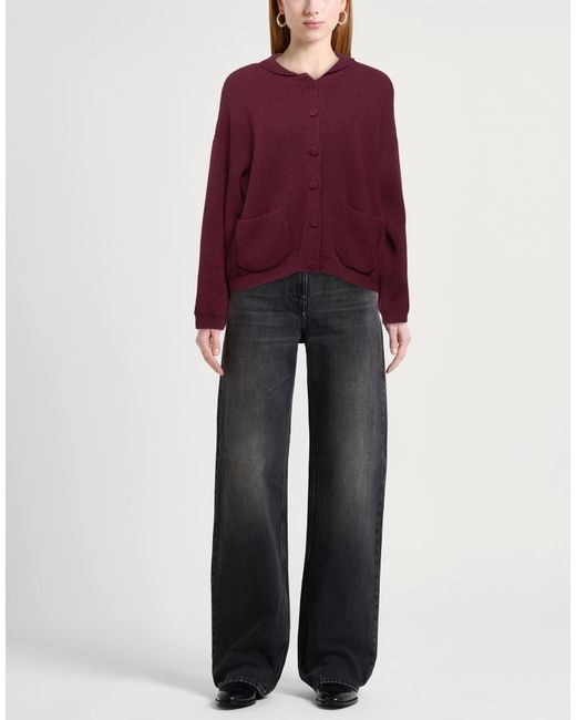 ViCOLO Red Cardigan Viscose, Polyamide, Wool, Cashmere