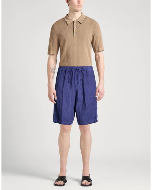 120% Lino Blue Shorts & Bermuda Shorts Linen for men
