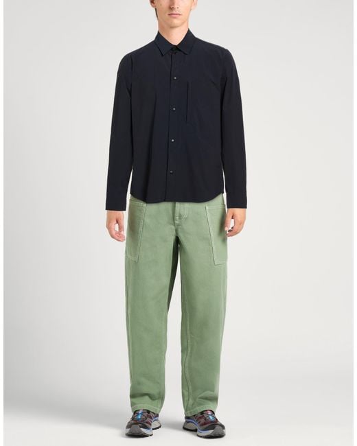 Woolrich Blue Midnight Shirt Polyester for men