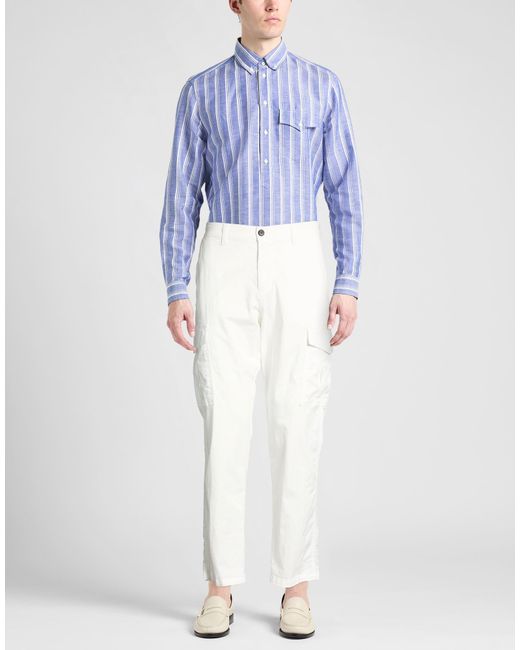 Eleventy White Pants Cotton, Elastane for men
