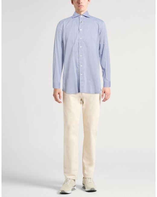 Lardini Blue Sky Shirt Cotton, Wool for men